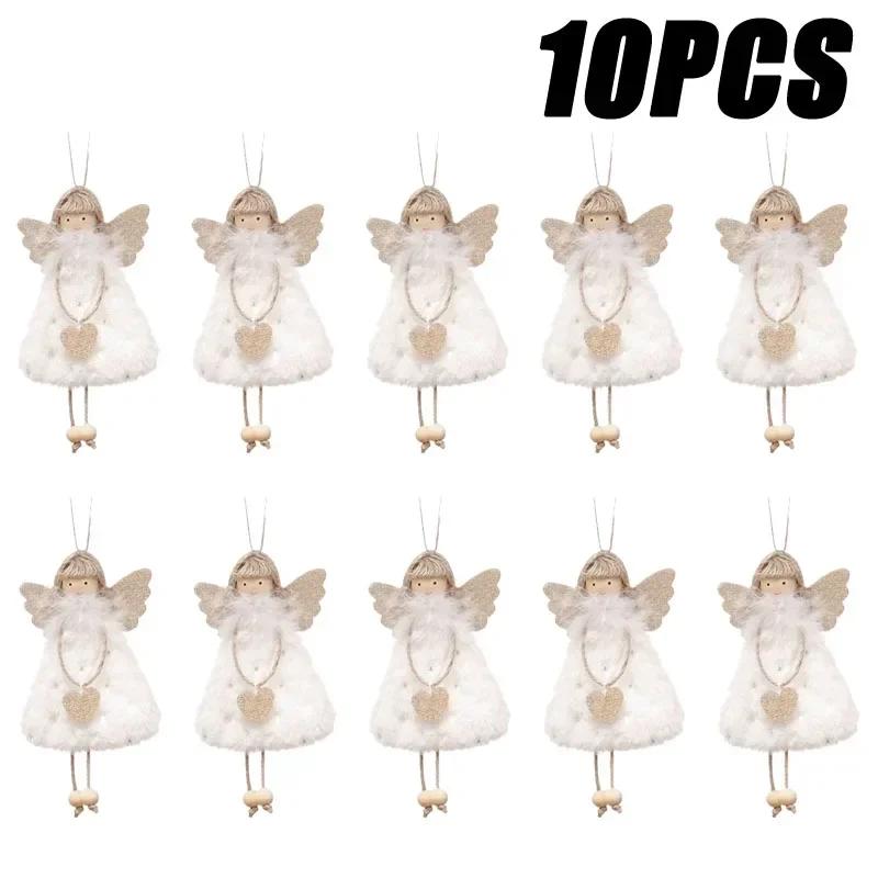 Angel Doll Pendants Christmas Plush Ornaments Plush Angel Ornaments for Christmas Party New Year Valentine's Day Decoration