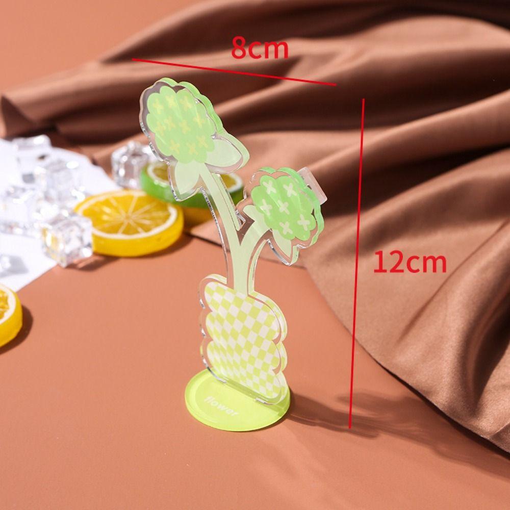 Memo Holder Acrylic Flower Card Holder Flower Shaped Flower Desk Paper Clip  Postcard Holder