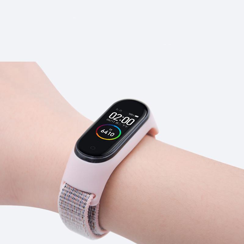 For Xiaomi Mi Band 3/4/5/6/7 Nylon Watch Band Adjustable Sport Loop Strap Wristband Replacement