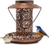 Dual-Purpose Metal Solar Bird Feeder & Decorative Lawn Light