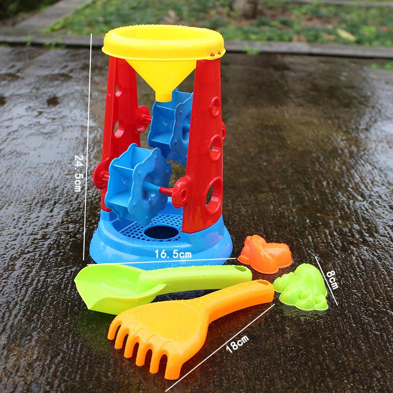 Popular Large Plastic Beach Toy Car Sandglass Set for Kids - Perfect for Sand and Water Play, Bath Time, and Recreation.