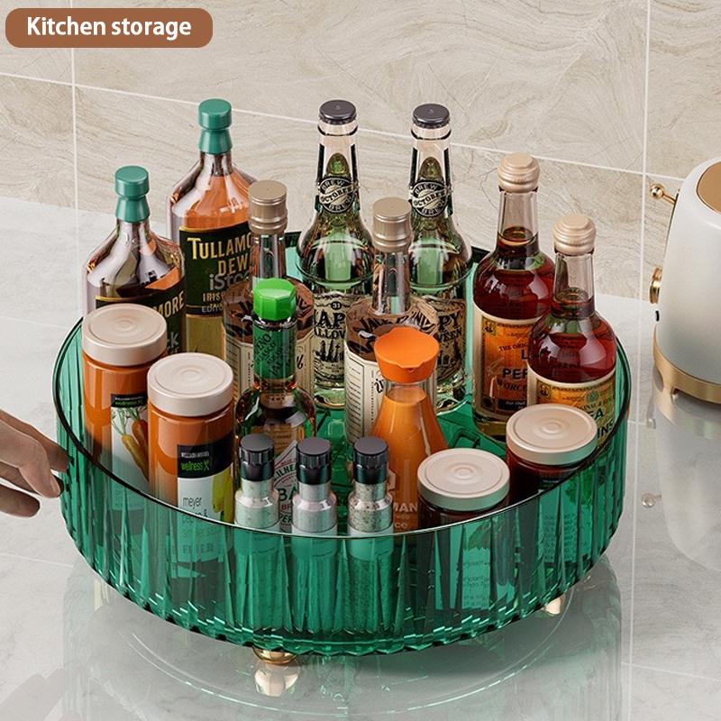 Rotating Spice Rack For Home Kitchens Multi-Functional Storage Tray For Seasoning Bottles And Jars, And Cosmetics