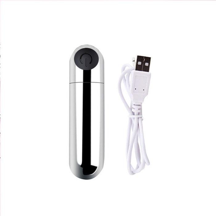 Ten-Frequency Vibrating Bullet Vibrator - Portable Electroplated Adult Toy for Women