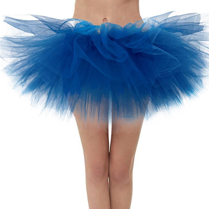 Tutu Running Skirt Mini Skirt 6-Layer Tulle Tulle Skirt Sexy Ballet Skirt Tiered Skirt Petticoat Fluffy Layered Tulle Tutu Skirt