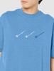 Sweatshirt Short Sleeve Round Neck Relax Fit Quick Dry Stretch UV Protection TECH Terry Short Sleeve Sweatshirt Sports Ocean L [Champion] WEAVE(R)