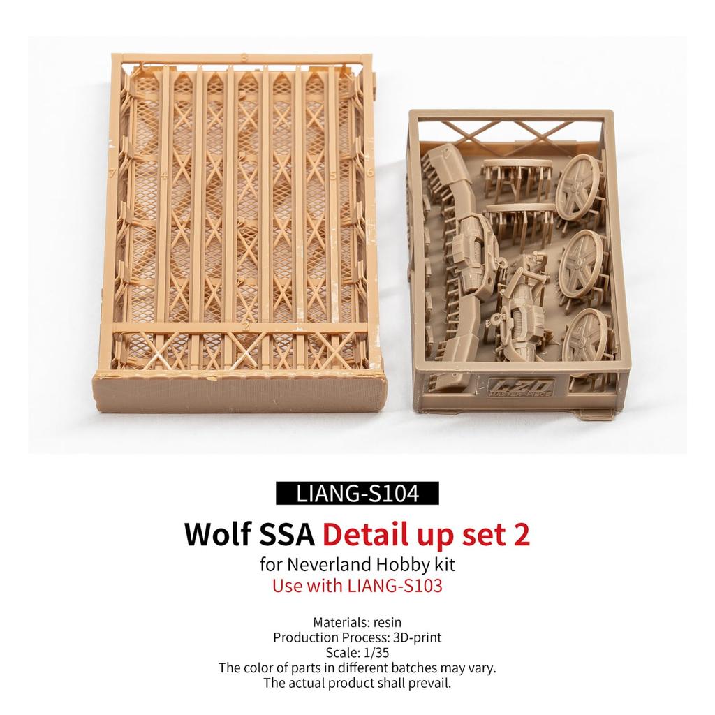 Liang Model Wolf SSA Conjunto de Detalhes 2 Neverland Peças de Modelo de Plástico 1/35 (para passatempo) LIANG-S104 (Veículo militar)