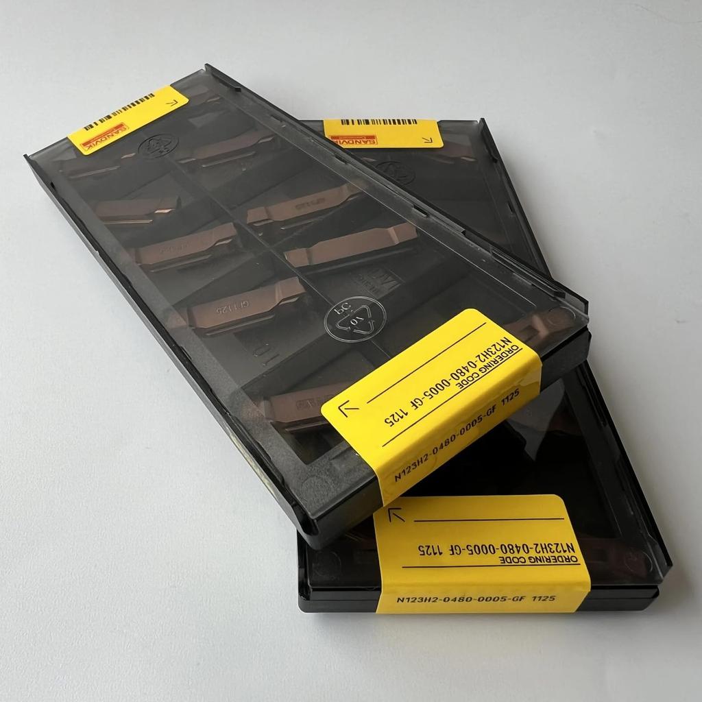 Original Sandvik / N123H2-0480-0005-GF 1125 CNC Drehbank Hartmetall-Wendeschneidplatte 10 Stück