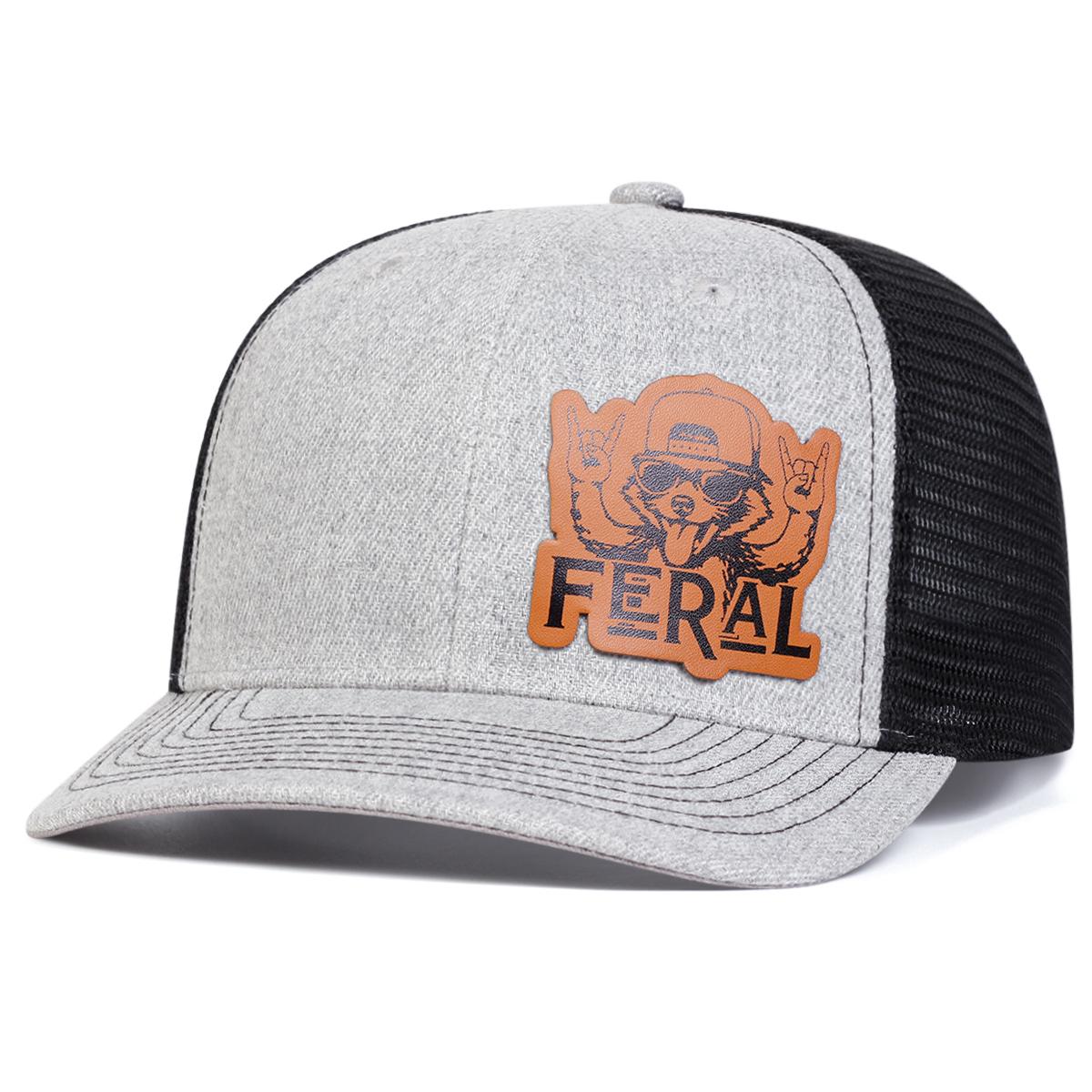 

Unisex Feral Raccoon Leather Label Baseball Net Caps Spring Summer Outdoor Adjustable Casual Hats Sunscreen Hat Sports Cap