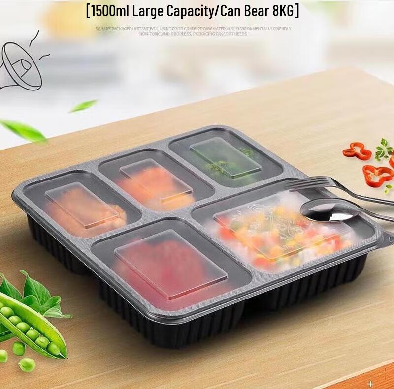 ZLIII Disposable Square Food Containers with Lids