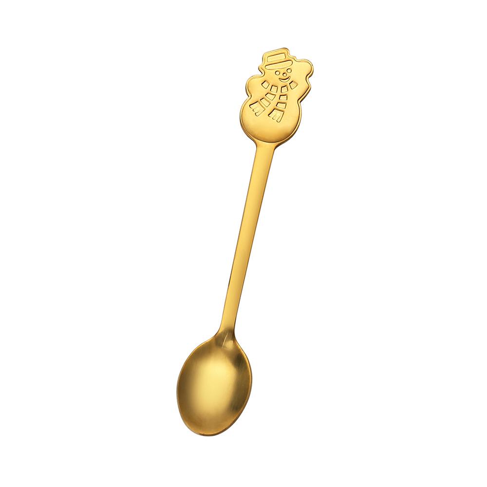 Stainless Steel Cartoon Snowman Coffee & Dessert Stirring Spoon