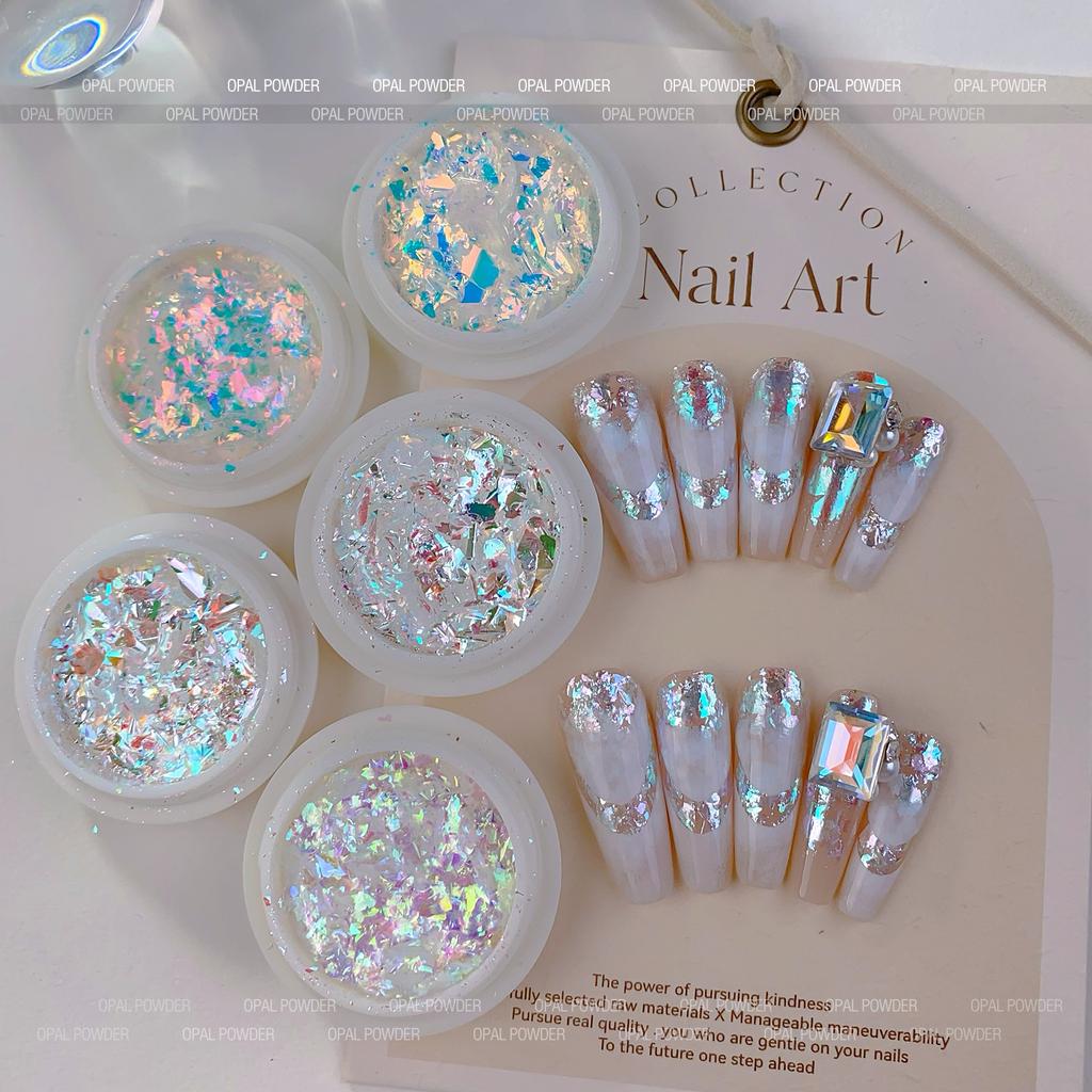 Nail Art Flash Opal Powder, Aurora Dream Polarizing Powder Dream High Flash Nail Sequin Ornament
