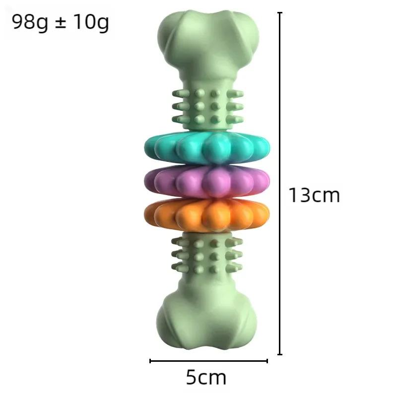 TPR Dog Bone Teething Toy for Small Medium Dogs Interactive Chew Toy with Meaty Flavor Long Lasting Gnawing Resistance