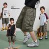 Boys' Summer Loose Fit Camouflage Cargo Shorts