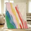 Thick Abstract Art Flannel Blanket, Soft Breathable Single Size Cover, Ideal for Bedroom, Guest Room, Home Use Perfect for Christmas & Halloween