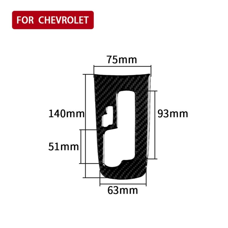 Car Carbon Fiber Center Control Gear Shift Position Panel Decorative Sticker for Chevrolet Cruze 2009-2015, Left and Right Drive Universal