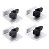 4-delat set T-spårstoppblock Silverfärg Inline-design Tvärtriktat stopp T-spårsystem Med vred Kort stoppkit