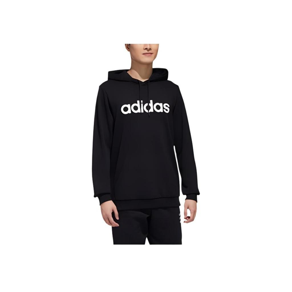 Adidas Sports Hooded Casual Comfortable Knit Pullover American Sweatshirt Men Sweatshirt Black CW2471