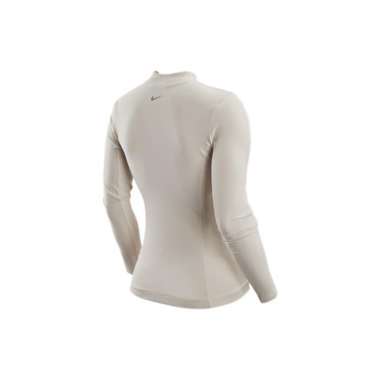 Nike Solid Color Zip Collar Jacket Women Jacket Beige DQ6002-104