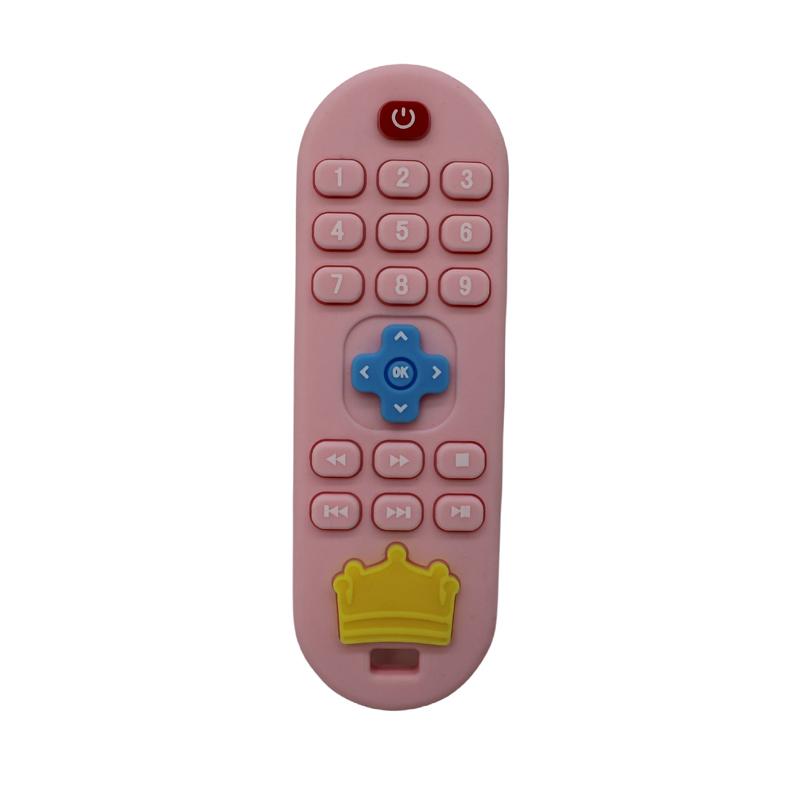 Infant remote control teether baby anti-eating hand teething stick cartoon soothing toys cognitive plaything