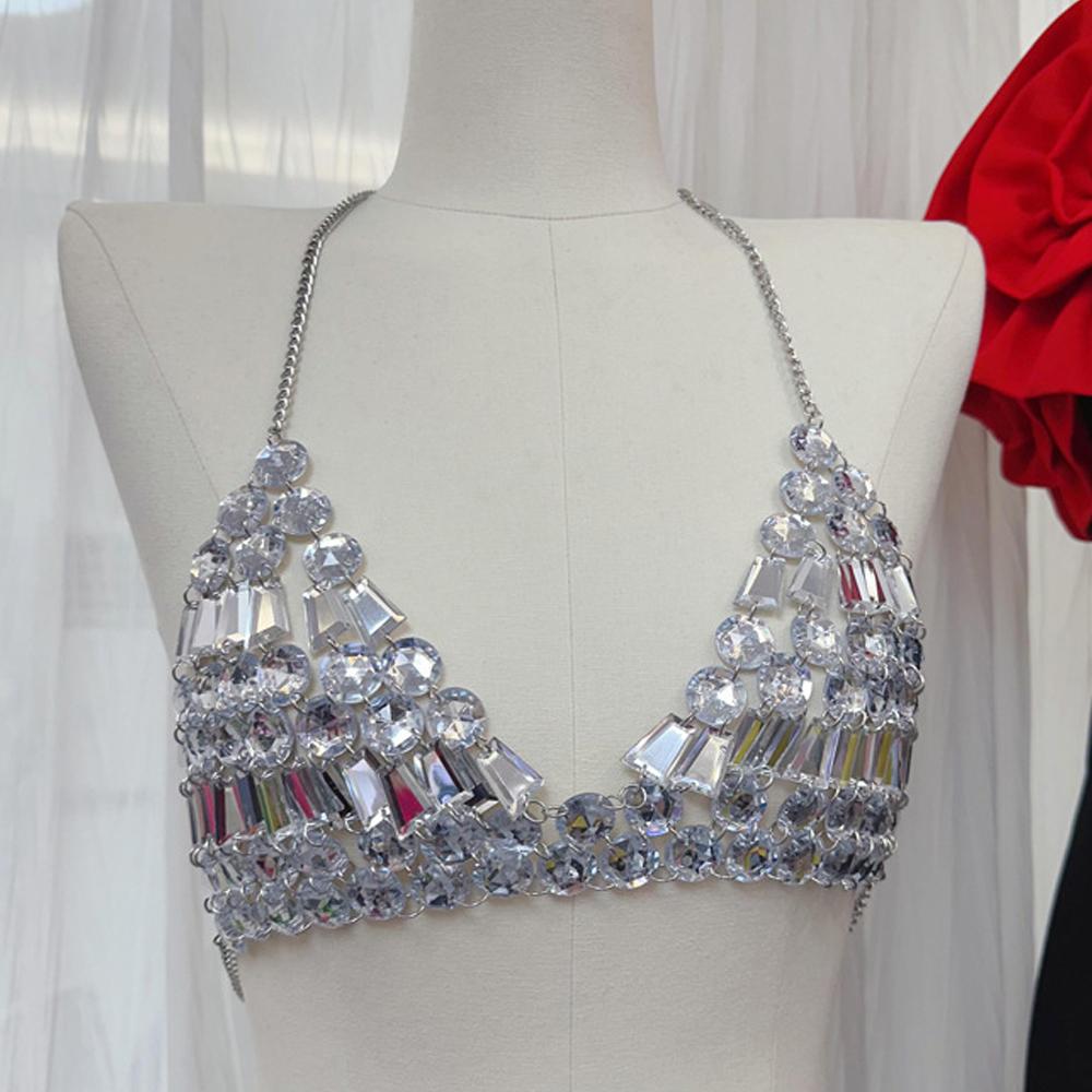 Luxury Full Rhinestone Mesh Choker Necklace for Women Statement Wide Crystal Statement Necklace Elegant Evening Party Jewelry