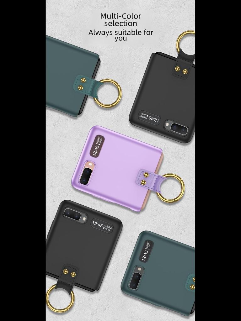 "Slim Läder Magnetiskt Fodral för Samsung Z Flip6/5, Z Flip4/3 - Vikbart, Trådlös Laddning, Fallskydd"