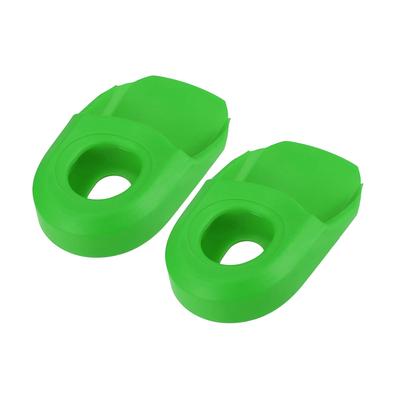 BULLSPANN 2pcs Soft Plastic Bicycle Cycling Crank Boot Protector Mountain Bike Sleeve Crank Arm Cover Protection Green