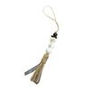 Snowman Bead Garland Exquisite Adorable Wood Rustic White Christmas Snowman Bead for Home Decor