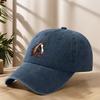 Trendy Versatile Fashion Horse Head Print Washed Vintage Soft Top Sunshade Baseball Cap Unisex Baseball Cap