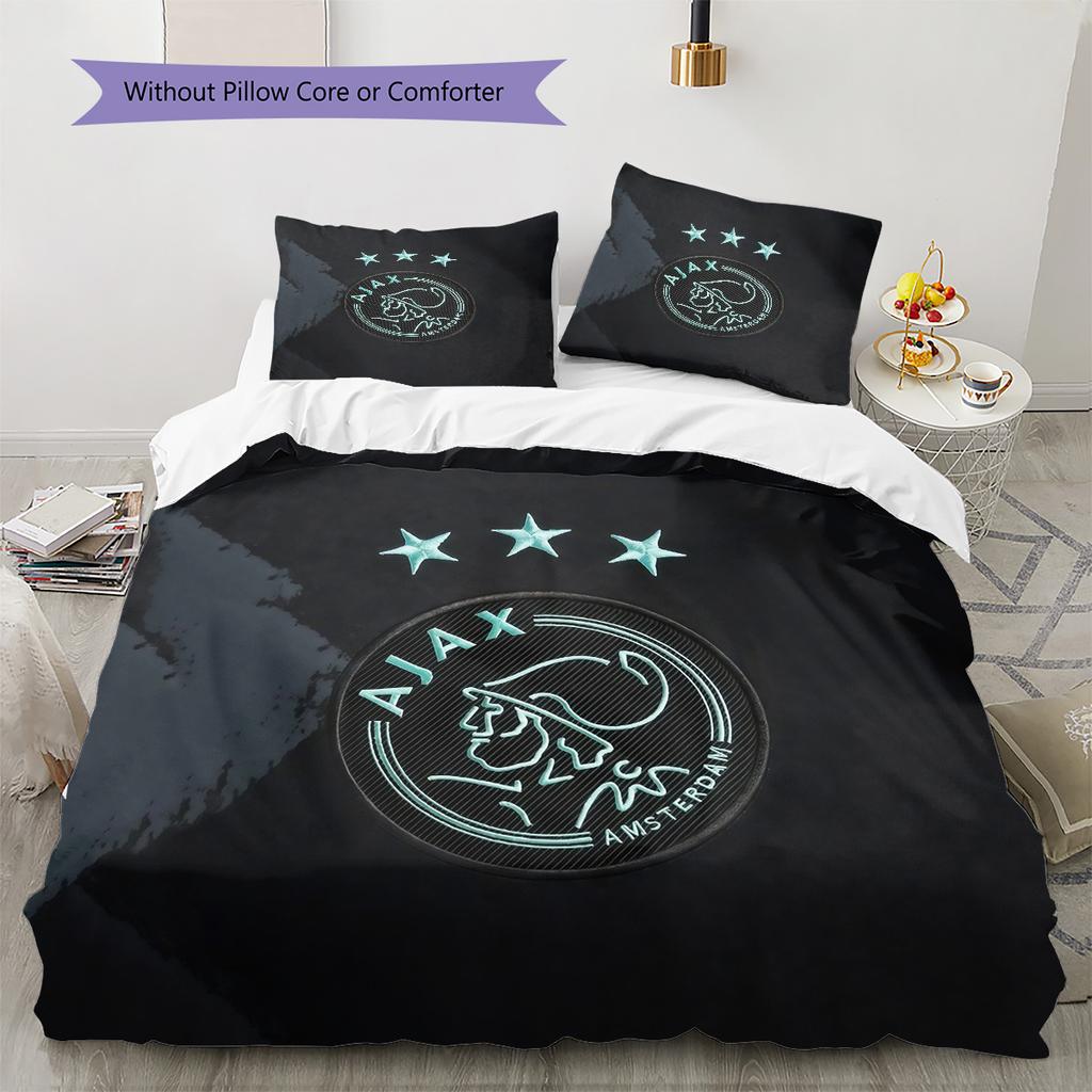 Set Copripiumino con Motivo Amsterdamsche Football Club Ajax Decorazione per la Casa Regalo (1 * copripiumino + 2 * federe senza imbottitura)