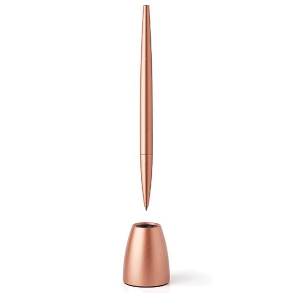 Lexon Scribalu Ballpoint Pen with Rose Gold/Soft Gold Base LS64P1