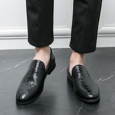Men Leather Shoes Slip On Wedding Business Men Casual Flats Shoe Luxury Brand Oxford Shoes Black Outdoor Men Platform Shoes