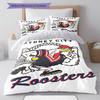Sydney Roosters Legacy Bedding Quilt Set Quilt Cover Pillowcase Home Decoration Birthday Gift (1 * Duvet Cover + 2 * Pillowcase, Without Core)