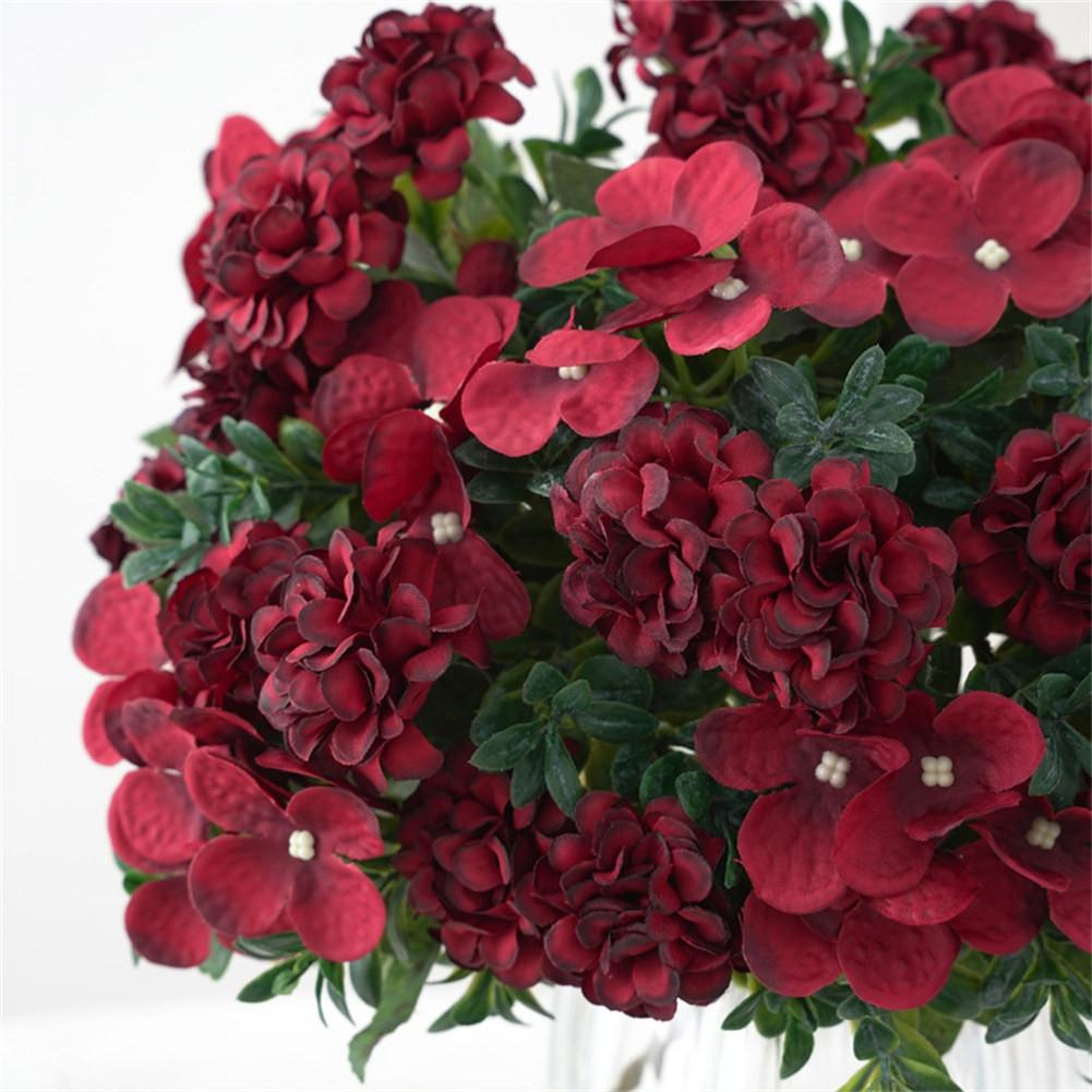 Long Lasting Silk Rose Artificial Flower Bunch for Cemetery Decoration
