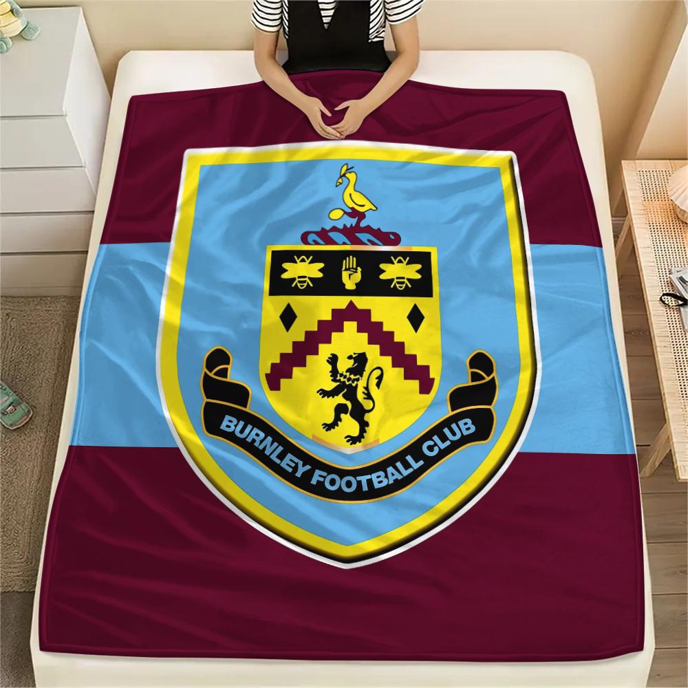 Burnley FC Logo,pattern Flannel Blanket, High Quality Comfortable for All Seasons, Home Decor, Warmth and Comfort, Perfect for Gifts.
