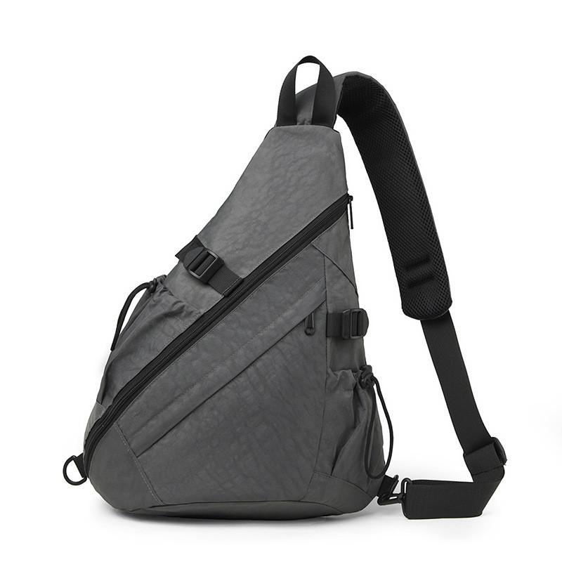 Borsa a tracolla da uomo impermeabile in nylon con espansione della capacità per viaggi casual