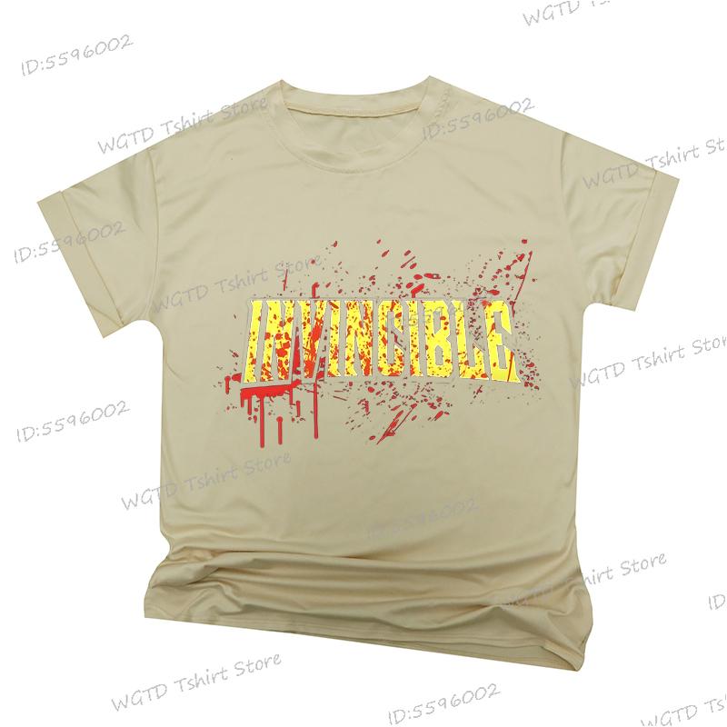 Tištěná trička Invincible s cákanci krve pro muže ženy merch Harajuku streetwear tričko pro dospělé anime pro muže ženy tričko