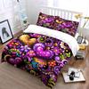 Colorful Heart Pattern Decoration Set Soft Comfortable Duvet Cover Bedding Set Included 1*Duvet Cover & 2*Pillowcases Gift