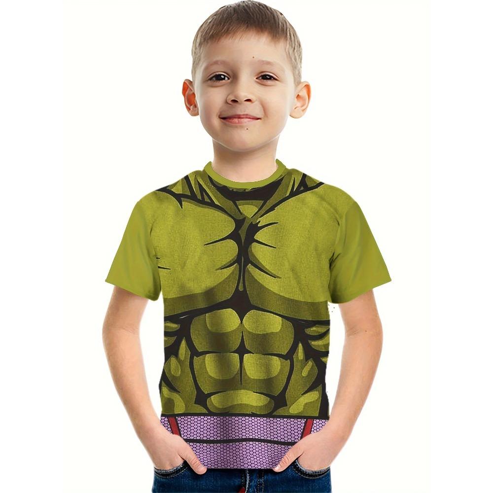 Children's Short Sleeve T-Shirts Creative Funny 3D Print Kids Summer Casual Comfortable Soft Breathable Round Neck Boys Girls T-Shirts