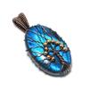 Tree Of Life Labradorite Pendant, Handmade Gemstone 999 Copper Wire Wrapped Pendant Antique Jewelry, For Gift Silver Jewelry