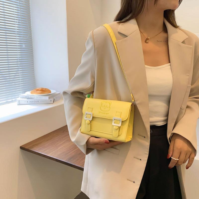 Women's Messenger Bag Summer New Fashion Shoulder Versatile Small Square Bag Small Fresh Solid Color Casual Bag