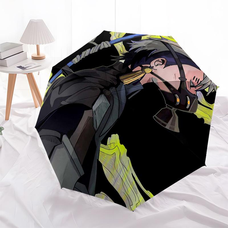 1pc Outdoor Umbrella with Anime Character Design - Automatic Opening/Closing, Portable 3-Fold Design, 8-Rib Iron Frame - Perfect Gift for Fans, Travel