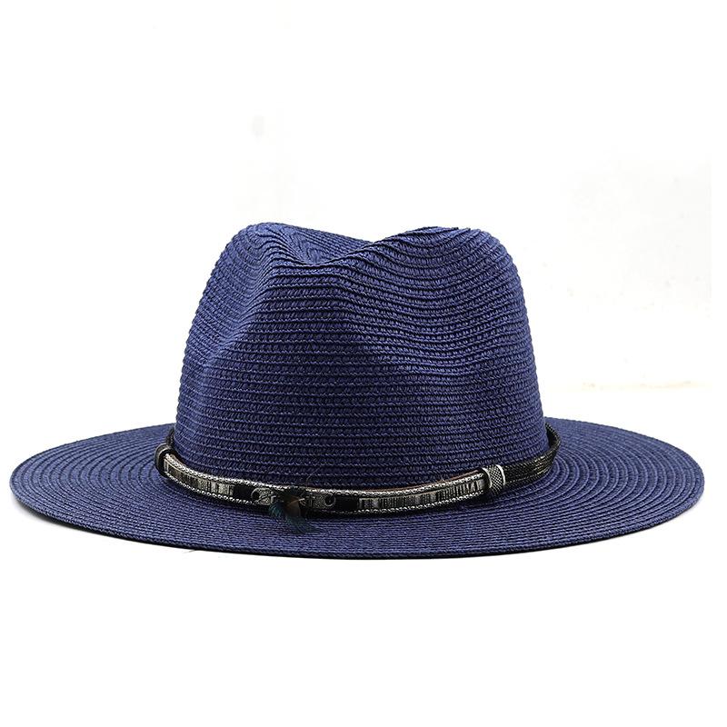European and American straw hat dame top hat men's and women's spring and summer straw fashion sun protection sun hat