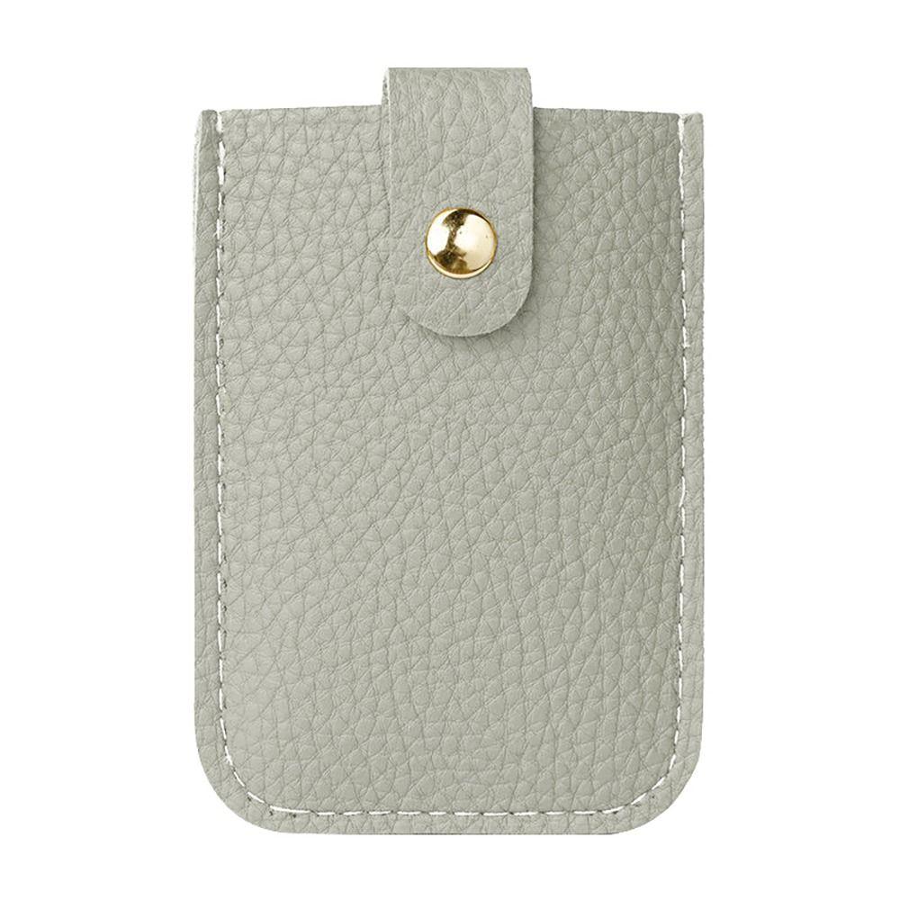 Laminated Concealed Pull-out Business Card Case 4 Card Pockets PU Leather RFID Blocking ID Card Holder Mini Wallets