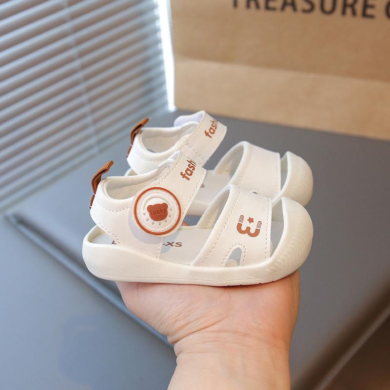 

Infant Non-Slip Mesh Sandals for 0-2 Years, Soft Sole Summer Shoes for Boys & Girls Size 15-19, Min 5 pairs бежевый