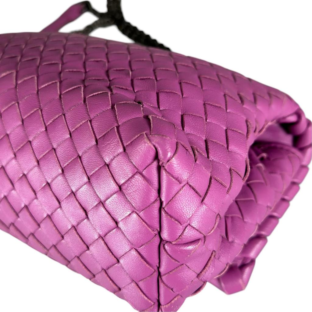 BOTTEGAVENETA INTRECCIATO OLYMPIA Shoulder Bag purple Women used