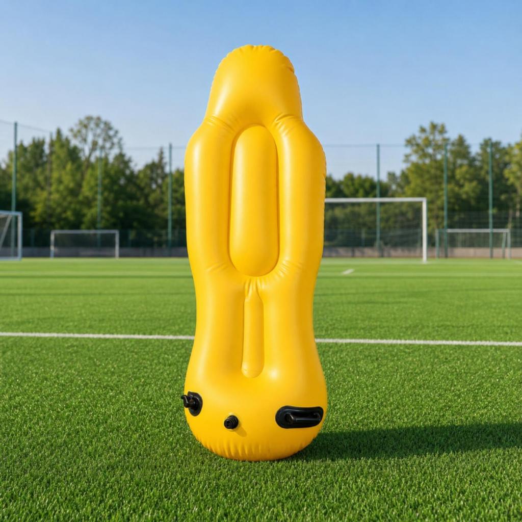 Aufblasbare Fußballfigur Gelb Training Einfach zu bedienen