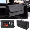 Foldable Premium Dark Gray Felt Storage Box Large Organizer Car Trunk Boot Auto Parts Anti Slip Home Office Durable Tool Box