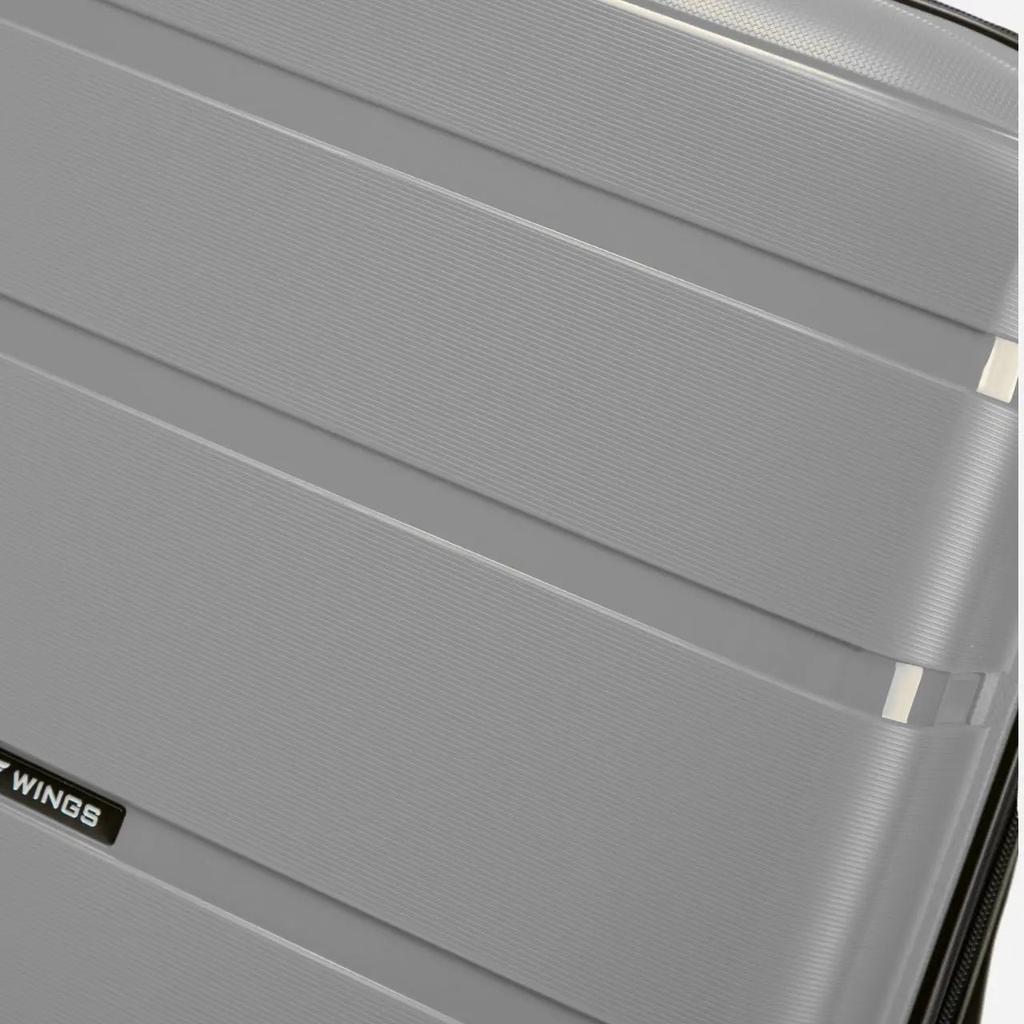 Wings Hawfinch 3.0 Medium Suitcase Polypropylene 24" D. Grey