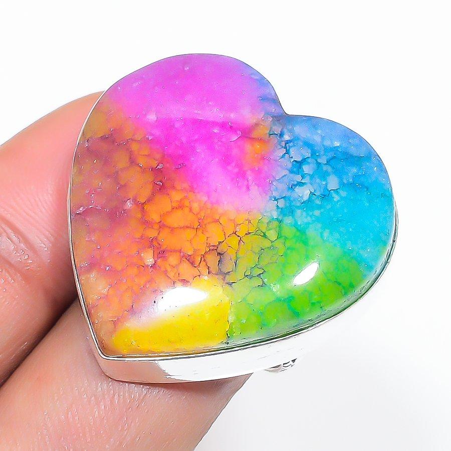 

Natural Rainbow Solar Quartz 925 Sterling Silver Jewelry Ring Size 6 G4b57