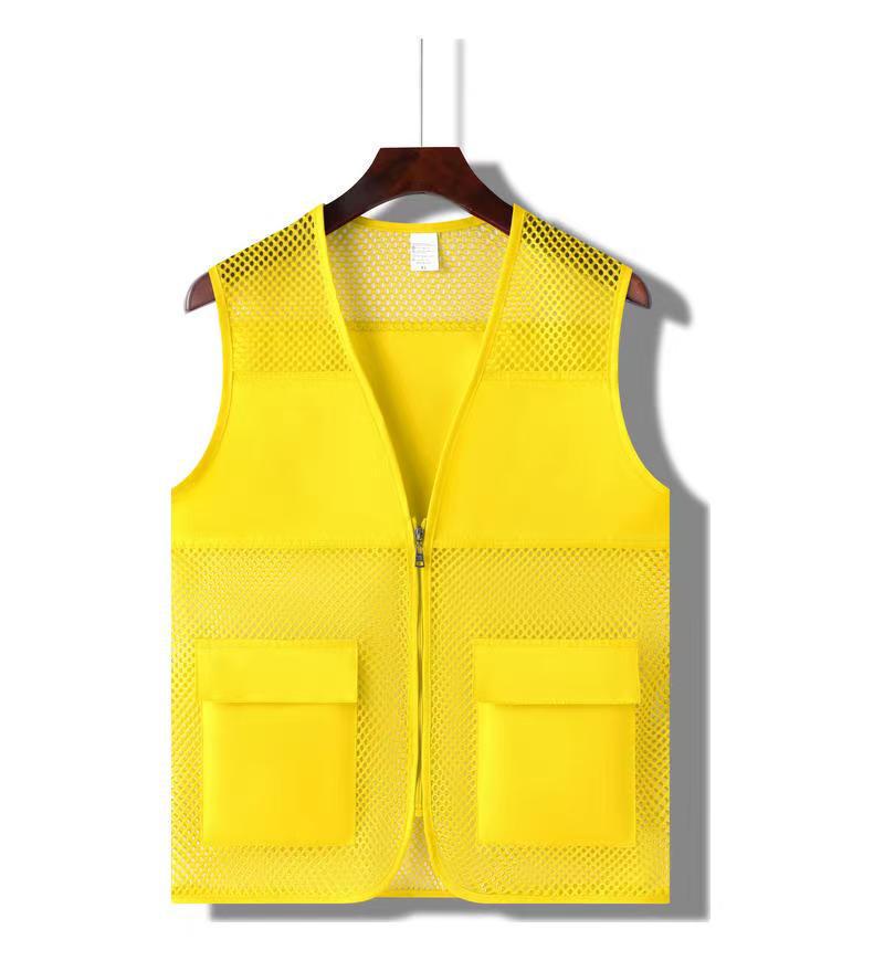 Gilet Estivo in Rete Personalizzato con Tasche - Camicia Traspirante per Attività di Volontariato